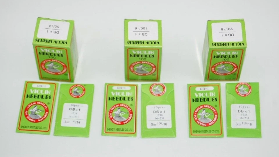 VIOLIN 100 INDUSTRIAL SEWING MACHINE NEEDLES DBX1, FIT ALL BRANDS