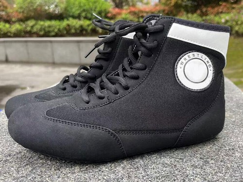 Mens Boys Boxing Boots Footwear Lightweight High Top Adult Wrestling Shoes Gift - Picture 6 of 12