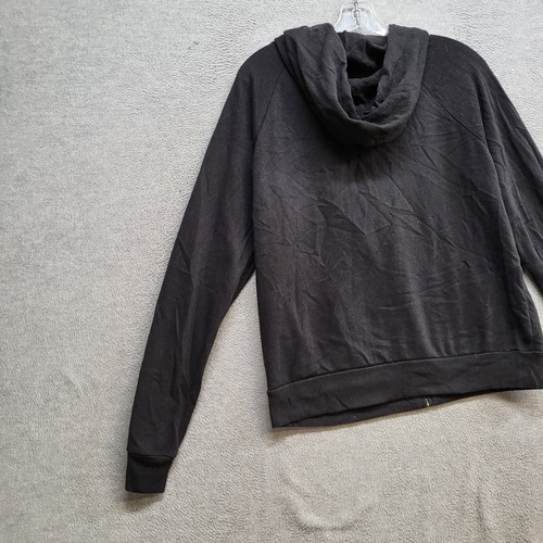 PINK Victoria's Secret Women Sweatshirt Black Medium Hoodie Logo Spellout - Picture 9 of 9