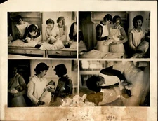 GA87 Original Photo NEWBORN BABIES Twins Nurses Swaddle Infants Nursery Ward