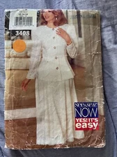 See & Sew Butterick 3408 Misses Top & Skirt Size 12-14-16 Sewing Pattern UNCUT