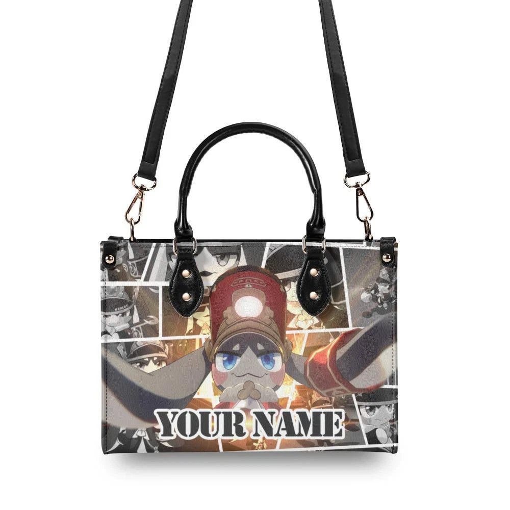 Personalized Pom Pom Honkai: Star Rail Leather Handbag. Gift for Friends.