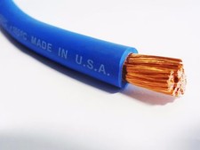 500' 2 AWG COPPER WELDING/BATTERY CABLE BLUE 600V MADE IN USA EPDM
