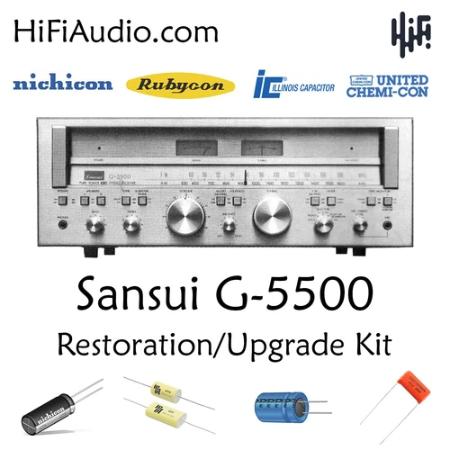 Sansui G5500 rebuild restoration recap service kit fix repair filter capacitor