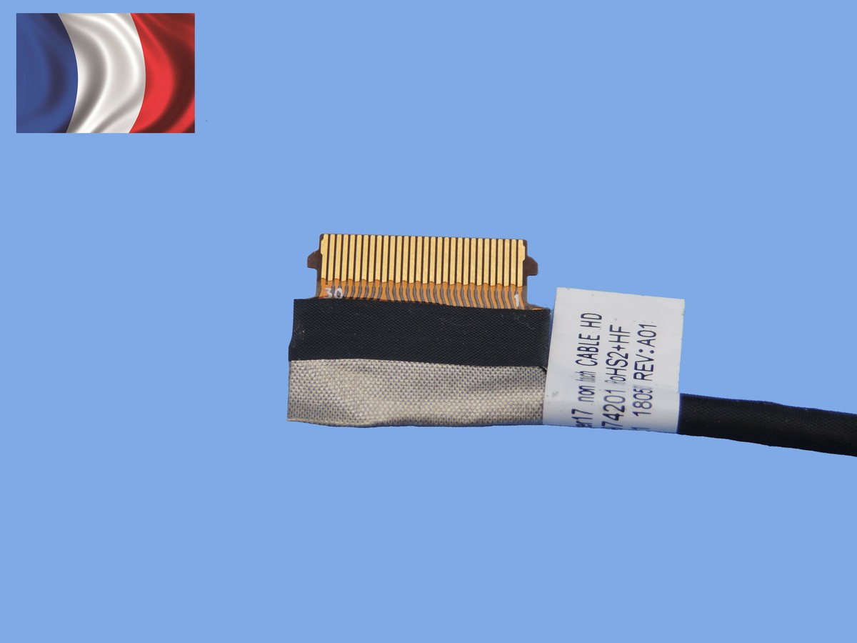 Câble écran LVDS Pour HP 17-BY - Référence P/N:6017B0974201 NONTOUCH - Neuf - Câble Vidéo LCD