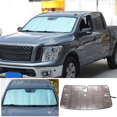 Front SunShade Windshield Dash Shield UV Block Cover For 2016-2019 Nissan Titan