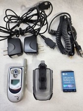 LG UX6100 - Silver and Gray  U.S. Cellular  Very Rare Flip Phone - Bundled