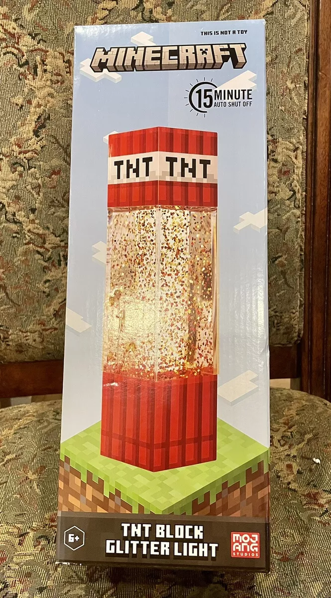 Minecraft TNT Block LED Glitter Motion Lamp 12” GameStop