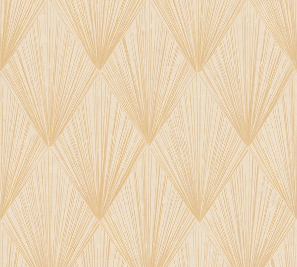 Vliestapete FäCher Grafisch Gold Beige Metallic Livingwalls 37864-3 (4,09€/1Qm)-image