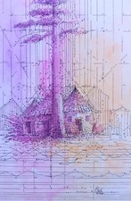 "Under-Tree Community"Intricate Drawing and Painting , Wall Art