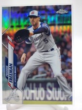 2020 Topps Chrome Base Refractor Braves Freddie Freeman Baseball Card #131