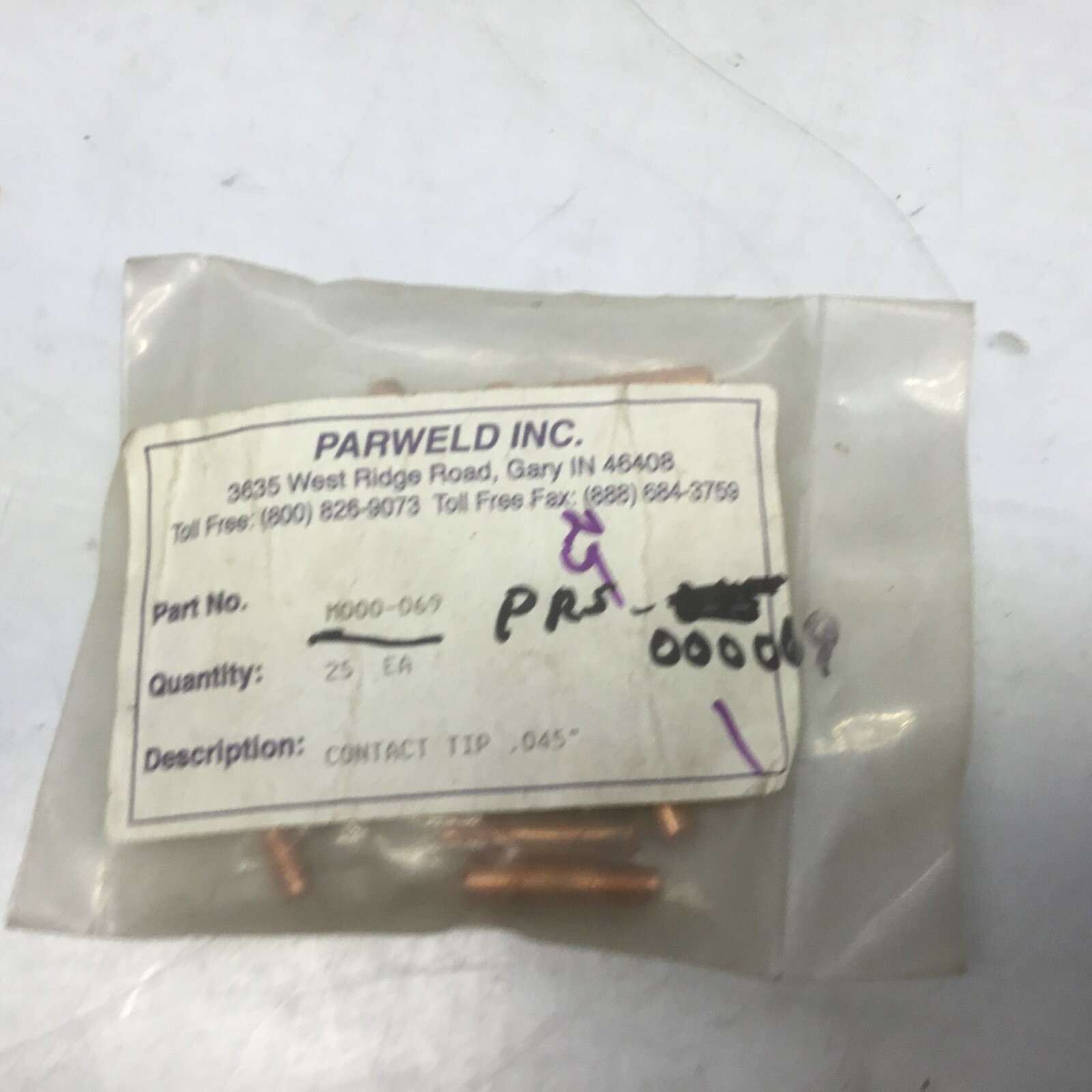 PARWELD Contact Tips 0.045