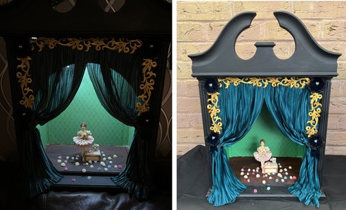 OOAK Unique 1/12 Dolls House Miniature dance Performance Ballerina Theater Light