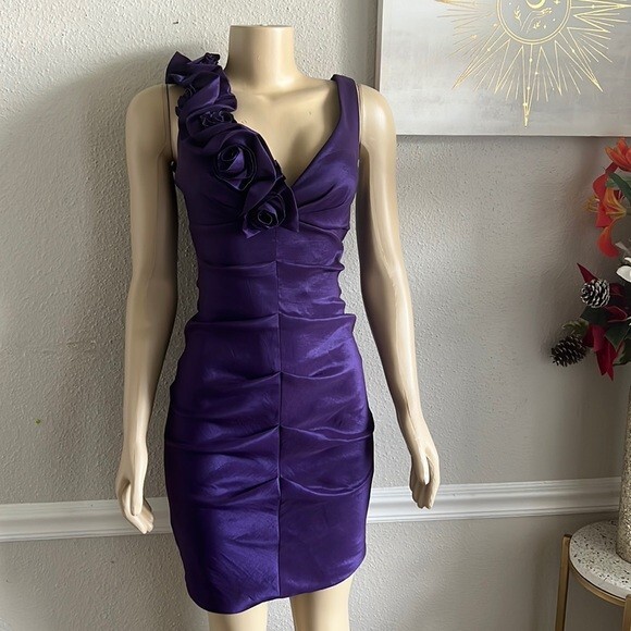 Xscape By Joanna Chen Lined Purple Dress 12