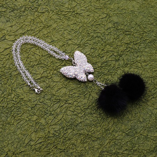 Crystal Car Rearview Mirror Hanging Ornament Butterfly Bling Pendant Interior - Picture 14 of 29