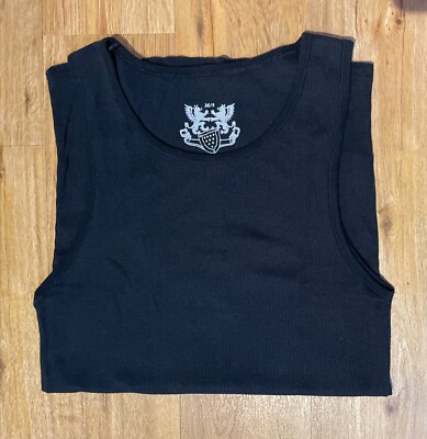 Herren Tank Top Trägershirt  T-Shirt Ärmellos Figurbetont Unterhemd Schwarz