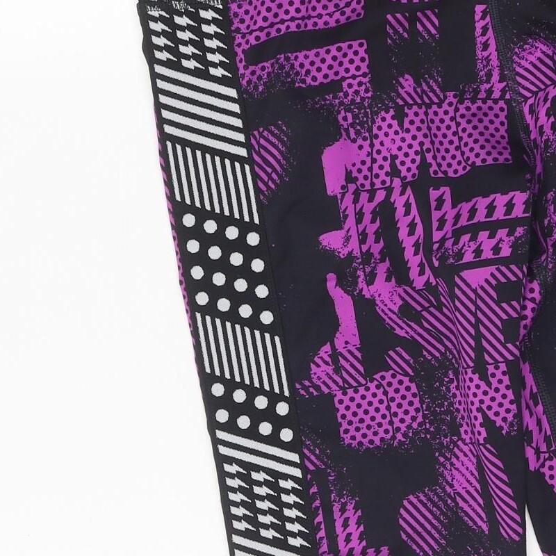 Womens Purple Polyester Blend Compression Legging… - image 9