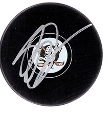OSCAR DANSK ANAHEIM DUCKS GOALIE SIGNED AUTOGRAPHED PUCK COA