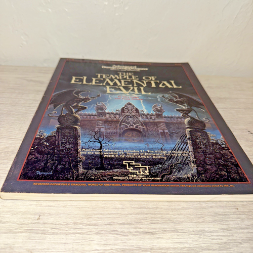 AD&D Dungeons & Dragons The TEMPLE of ELEMENTAL EVIL T1-4 9147 1985 Module + Map - Picture 6 of 15