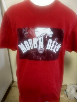 Mobb N Deep Shirt The Infamous Rap Hip Hop Queensbridge Havoc Prodigy Sz L Red