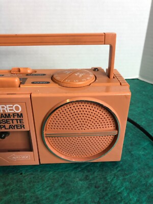 Pink Randix 1980's Stereo AM/FM Cassette Player Model SCP-880
