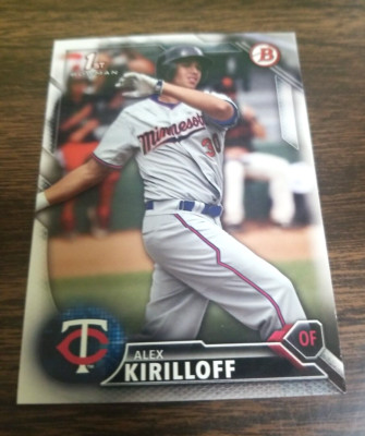 ALEX KIRILLOFF 2016 1st BOWMAN DRAFT CARD BD-90 TWINS (FIRST ROOKIE BASE)
