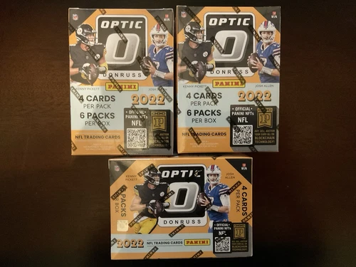 2022 Donruss OPTIC Blaster Box Lot (3} New Sealed Pink Parallels Blue Hyper Mems