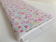 RILEY BLAKE 11 x METRE BOLT 100% Craft Cotton Pink  Fabric SWEET HOME BIRDS