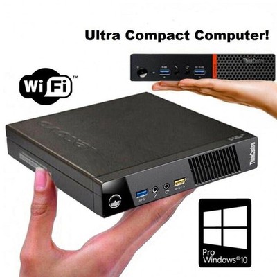 Lenovo ThinkCentre M93p Micro Tiny PC i5-4590T Quad Core 8G 256GB SSD Win10 Wifi