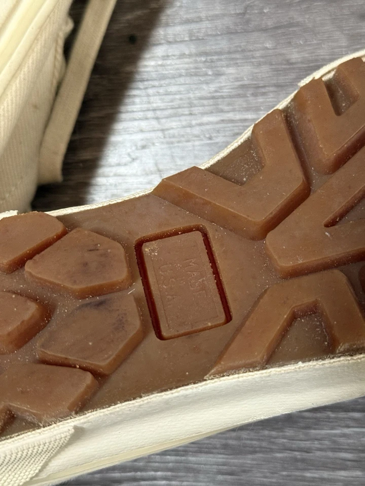 Vintage 70s 80s Vans Rare Made In USA Small Size 5.5 White - Image 4 of 4