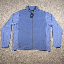 Peter Millar Mens XL Blue Solstice Hybrid Knit Zip Cardigan Jacket MS25XK66