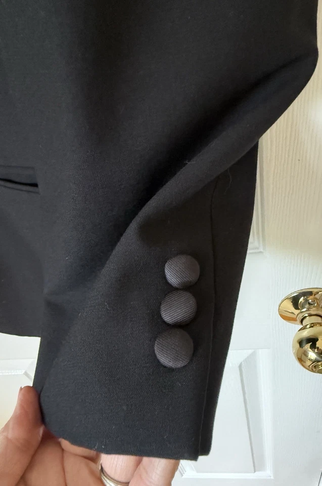 Giorgio Armani MANI classic 1-button tuxedo jacket coat 43 Long *Made In Italy* - Image 2 of 4
