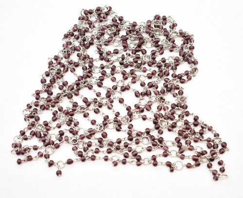 10" Silver Tone Metal Mesh Woven Amethyst Glass Bead Hair Bun Expandable Cover - Picture 3 of 4