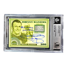 JOHNNY MANZIEL Signed MONEY MANZIEL CUSTOM TRADING Card BECKETT 19411569