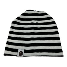 Baby Beanie Hat Gorilla Ape Black and White Striped Skinny