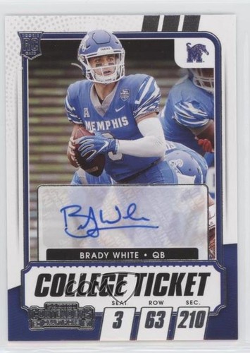 2021 Contenders Draft Picks College Ticket Brady White #222 Rookie Auto RC 04sr