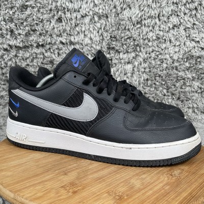 Nike Air Force 1 Black Cool Grey Carbone Racer Blue Shoes Mens 11 FD0666-001