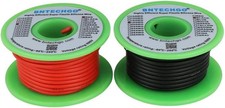 18 Gauge Silicone Wire Spool red 25ft and Black 25ft Flexible 18 AWG Stranded...