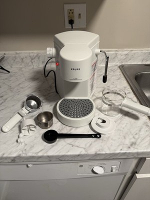 Krups Espresso Bravo Plus  Machine w/ Carafe & Accessories White