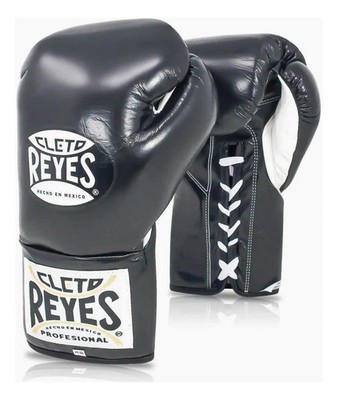 RARE Professional Black CLETO REYES Boxing Gloves Lace Up Sparring