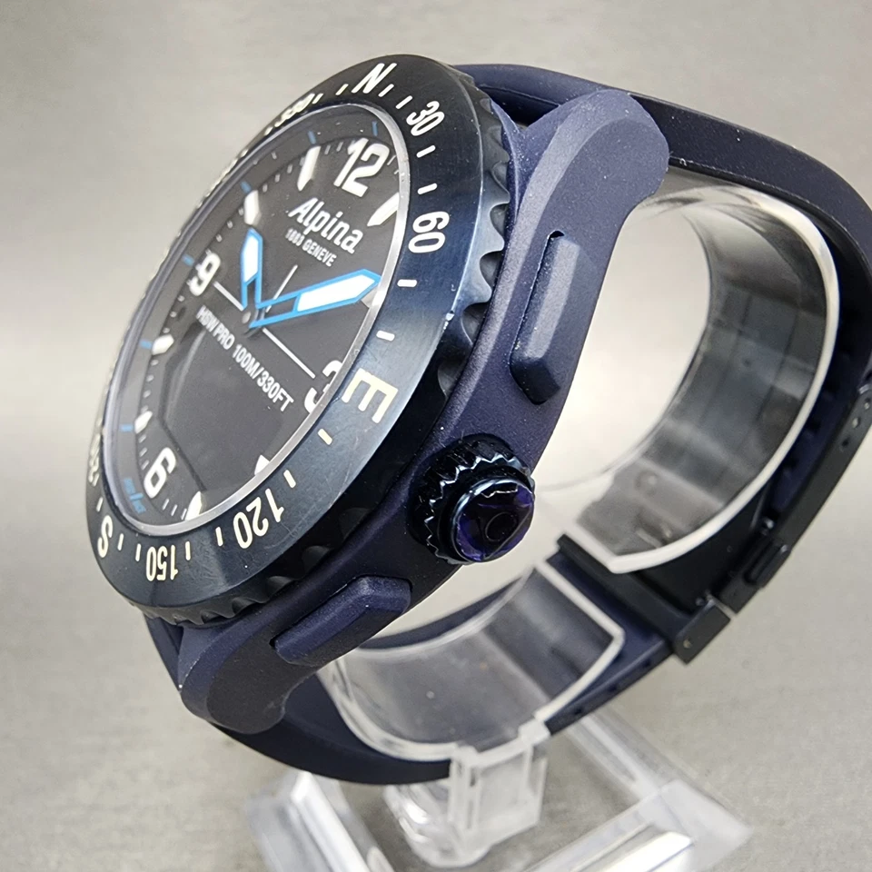 Alpina Apliner X 手表男士 47 毫米模拟数字蓝色智能手表 阅读!! New Batt — 第 3/4 张图片