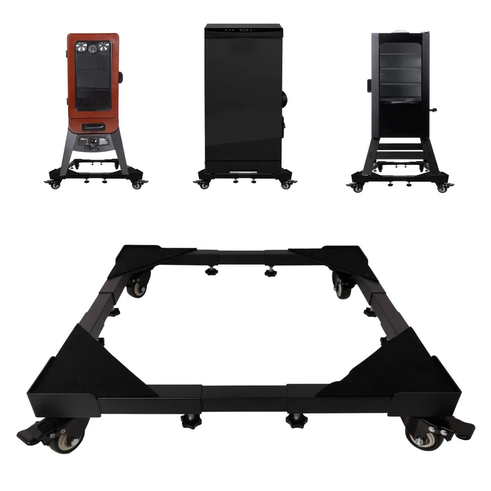 Adjustable Smoker Stand 19-31 in with Rolling Wheels & Locki