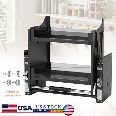 2-Tier Storage Elevator Basket Aluminum Alloy 22.2 Inch Large Storage Space 15kg