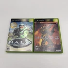 Halo Combat Evolved + Halo 2 Original Xbox Video Game Bundle Great Condition CIB