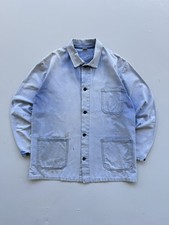Thrashed White French Chore Jacket 70s Vintag...