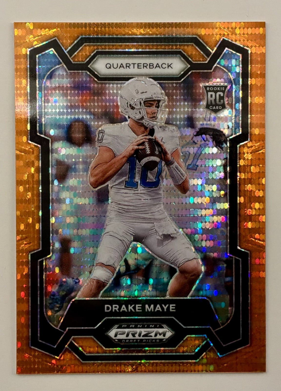 2024 Panini Prizm Draft Picks - Drake Maye #103 Orange Pulsar Prizm /49 (RC)
