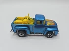 Vintage 1973 Hot Wheels '56 Ford Pickup Truck Blue with Motorcycles