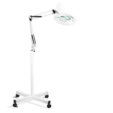 Hitti 10X Long Magnifying Glass Light And Stand 2200 Lumens Dimmable Bright
