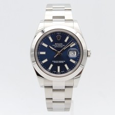 [2694] Rolex Datejust II 41mm - 116300 Blau Box&Papiere 2014 LC100 Oyster Gut