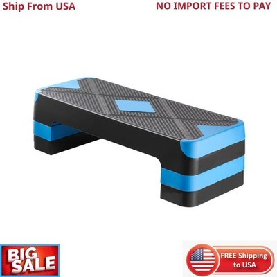 KFFKFF Aerobic Exercise Step Platform, 28-Inch Workout Stepper with Adjustable